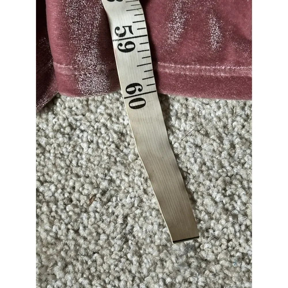 Soft Surroundings Pink Vera Velvet Faux Wrap Maxi Dress Wedding Holiday Dress LG - Picture 9 of 9